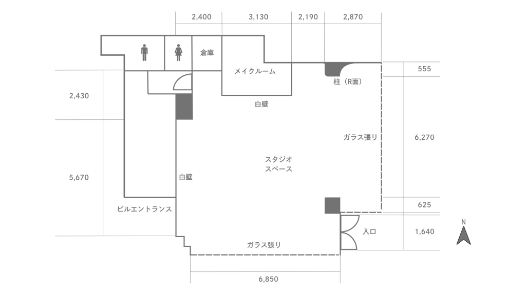 大阪 本町/北浜の自然光撮影スタジオ ワンフロア・専用入口あり